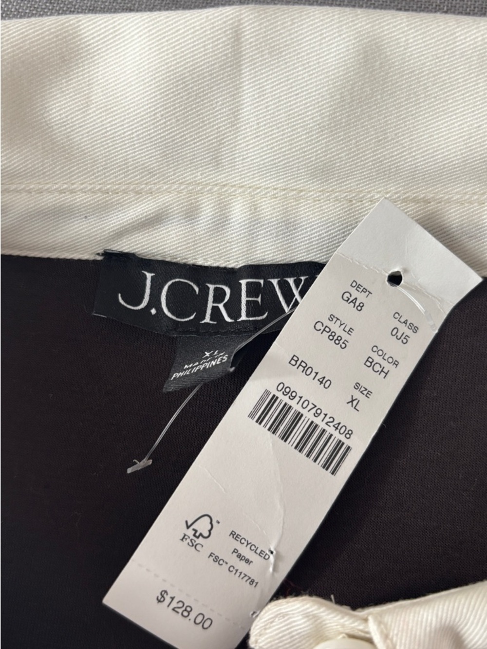 J.Crew Scuba-knit rugby sweatshirt with velvet trim - Picture 4 of 6